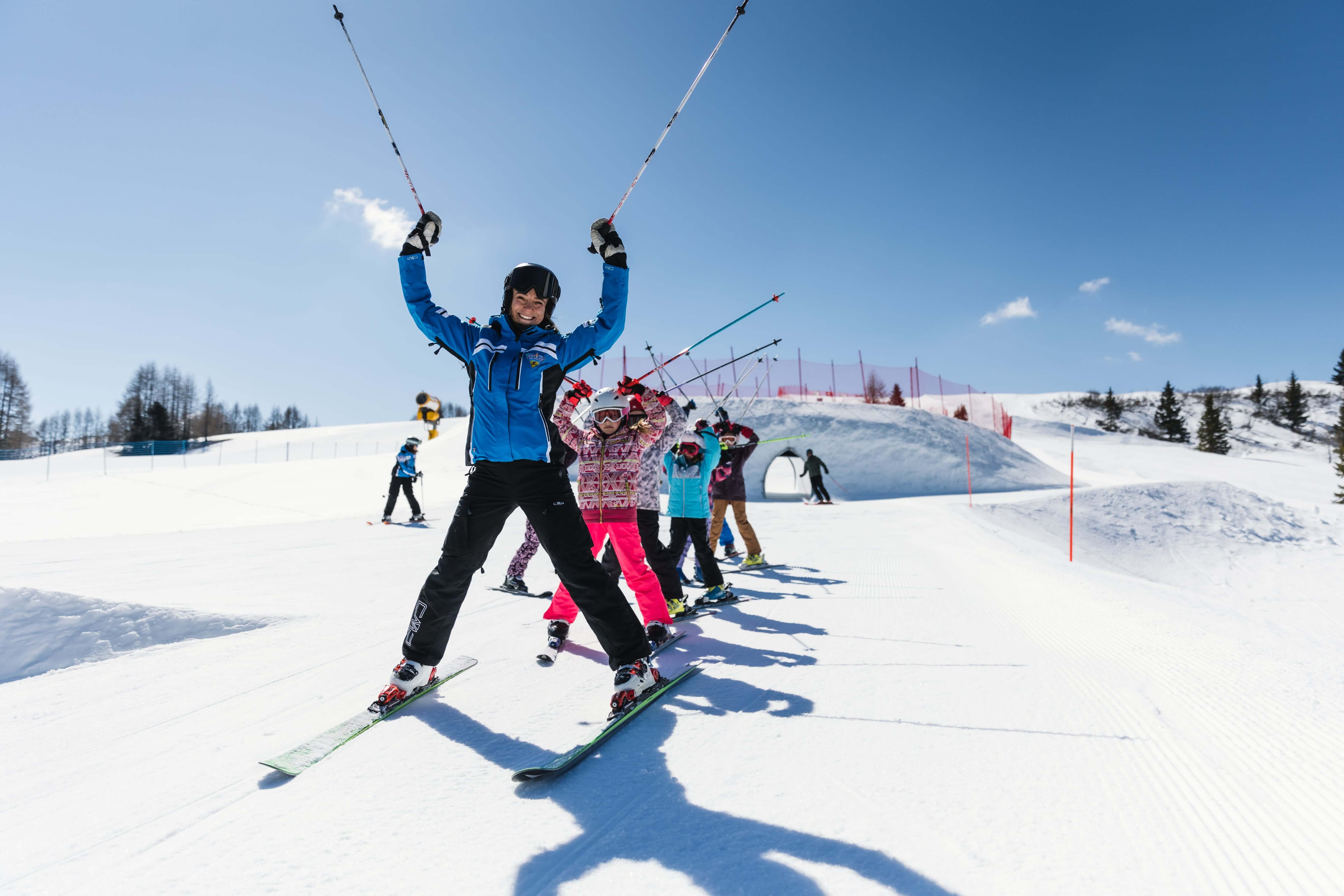 lezione sci adulti dolomites